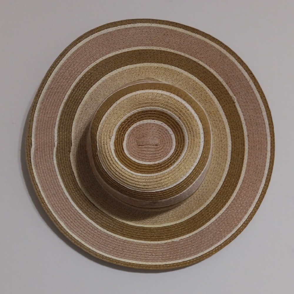 Striped Tan and Brown Women's Sun Hat